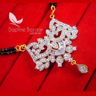 S90, Daphne Silver Art Zircon Mangalsutra for Women