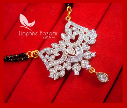 S90, Daphne Silver Art Zircon Mangalsutra for Women