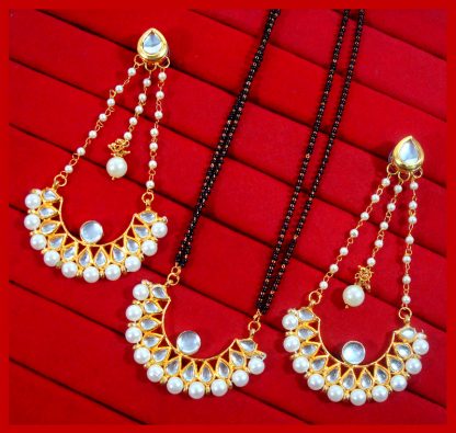 HC33, Daphne Dazzling Kundan Mangalsutra and Maang Tikka Set For New Year for Women