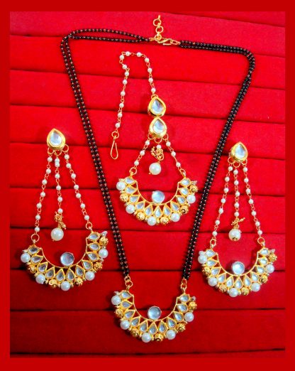 HC34, Daphne Gorgeous Kundan Mangalsutra and Maang Tikka Set For New Year for Women