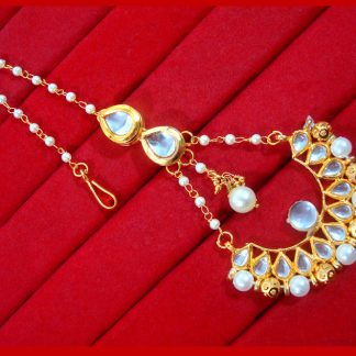 HC34M, Daphne Gorgeous Kundan & Pearls Earring For Women