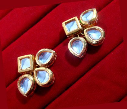 KC12E Daphne Ethnic Kundan Carving Earring For Wedding Special For Women-1