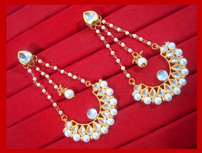 KC18, Daphne Traditional Kundan Carving Maang Tikka With Earrings For Women -1