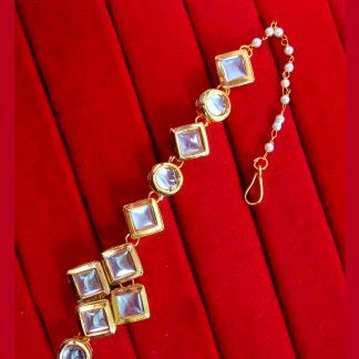 KC19, Daphne Classic Style Kundan Carving Maang Tikka For Women