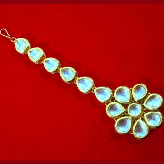 MAG 70, Daphne Traditional Floral Kundan Carving Maang Tikka For Women