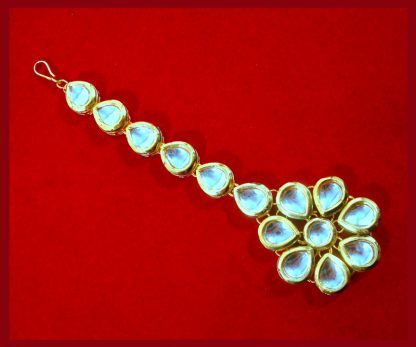 MAG 70, Daphne Traditional Floral Kundan Carving Maang Tikka For Women