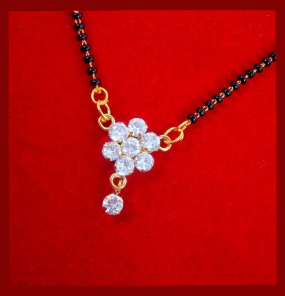 ME42 Bollywood Actress Anika Style Floral Zircon Studded Mangalsutra For Women-1