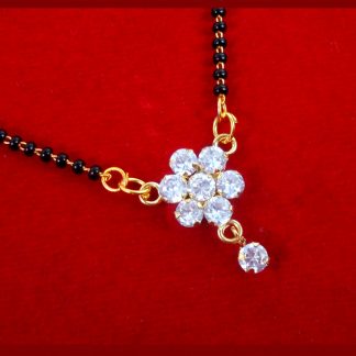 ME42 Bollywood Actress Anika Style Floral Zircon Studded Mangalsutra For Women-2