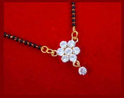 ME42 Bollywood Actress Anika Style Floral Zircon Studded Mangalsutra For Women-2