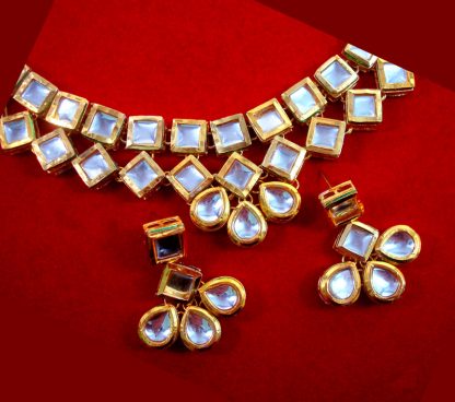 NC93 Bridal Kundan Necklace Set with Earrings and For Wedding Closer View