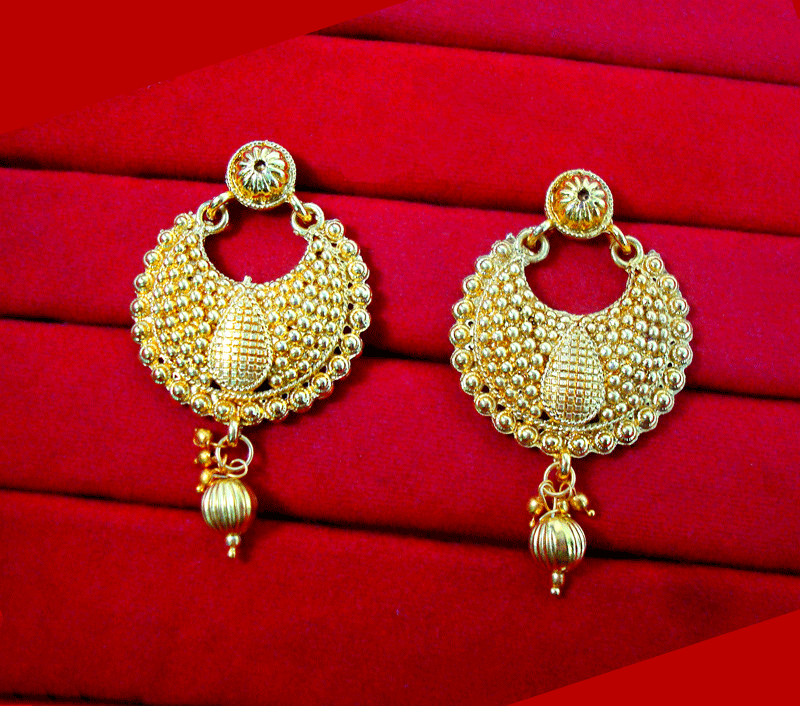 E78 Daphne Gold Plated Fancy Party Wear Earring For Women-2