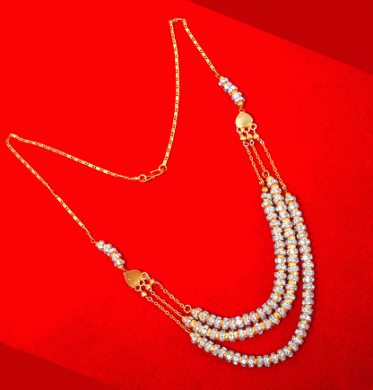 NC40 Daphne Handmade Golden beads Zircon Chain for Women