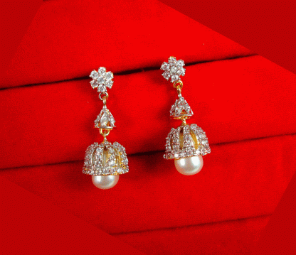 ZE80 Daphne Zircon Pearl Studded Earrings Set For Women-1