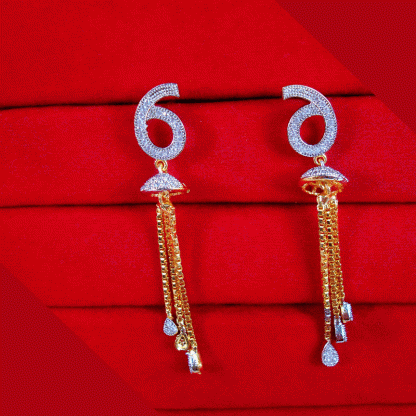 ZE82 Stylish Daphne Zircon Studded BrijBala Style Earring For Women Valentine Special