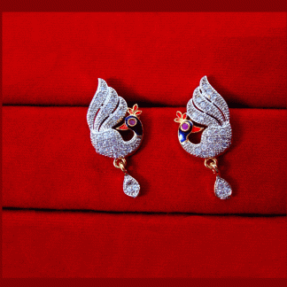 ZR26 Daphne Peacock Meenakari Zircon Earrings Gift for Wife