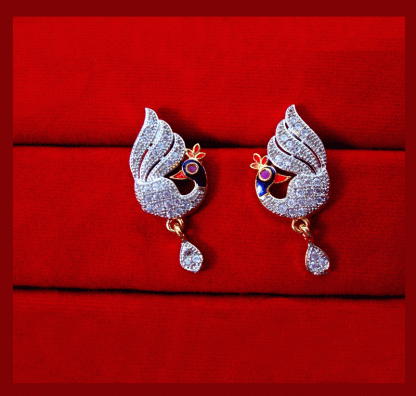 ZR26 Daphne Peacock Meenakari Zircon Earrings Gift for Wife
