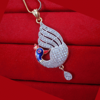 ZR26 Daphne Peacock Meenakari Zircon Pendant Gift for Wife