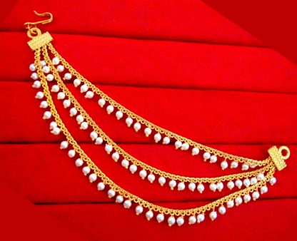 JM23 Devsena Bahubali Pearl Ear Chain Wedding Events-1