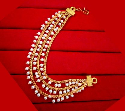 JM23 Devsena Bahubali Pearl Ear Chain Wedding Events