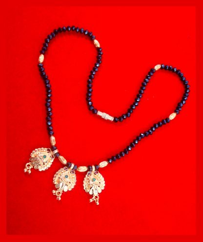 ME78 Daphne Golden Maharashtrian Mangalsutra With Black Beads Valentine Special -1
