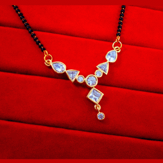 ME82 Daphne Classy Daily Wear Zircon Studded Golden Mangalsutra Gift For Wife