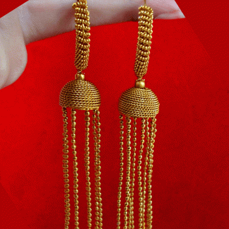 JM21 Daphne Golden Round Tassel Bali Earring For Women Valentine Special-1