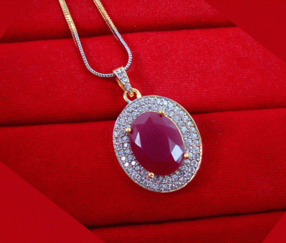 ZR29 Daphne Fascinating Zircon Ruby Pendant Valentine Special
