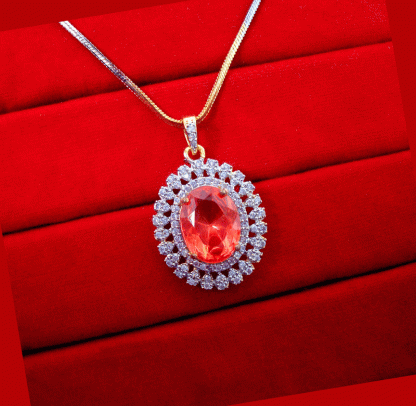 ZR32 Daphne Beautiful Oval Shape Fire Opal Shade Pendant Gift for Wife