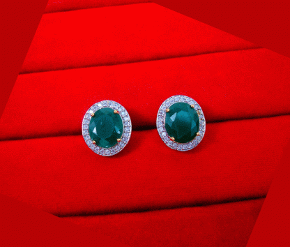 ZR34 Daphne Fascinating Zircons Emerald Earrings Special Gift For WIfe