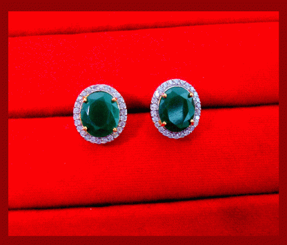 ZR36 Daphne Stylish Zircon Emerald Earrings Gift For Wife