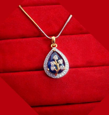 ZR42 Stylish Zircon Navy Blue Pendant Wedding Special