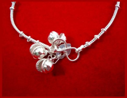 AN11 Daphne Sterling Silver Classy Anklets Pairs for Women lock view
