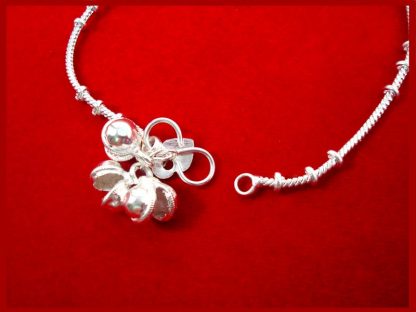 AN11 Daphne Sterling Silver Classy Anklets Pairs for Women open view