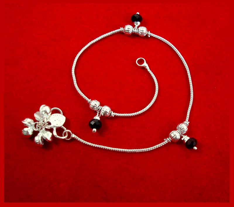 AN14 Daphne Silvery Traditional Classy Anklets Pairs for Women
