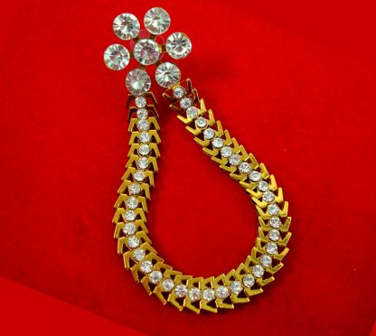 FE50 Daphne Shining Fancy Golden Party wear Earrings For Women single view