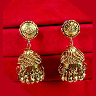 JM26 Daphne Antique Stylish Gold Plated Jhumki For Women Wedding Special-1