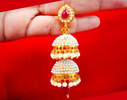 JM30 Daphne Indian Bollywood Variation Earrings Jhumka Party Wedding Events For Women SINGLE VIEW