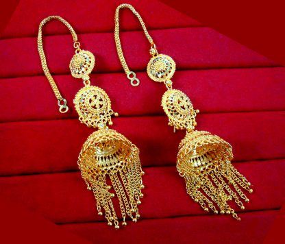 JM31 Daphne Indian Bollywood Variation Earrings Jhumka Party Wedding Events For Women FRONT VIEW