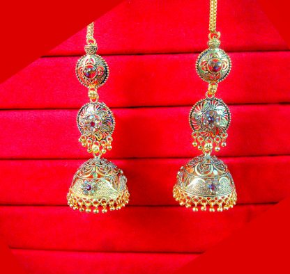 JM32 Daphne Indian Bollywood Variation Earrings Jhumka Party Wedding Events For WJM32 Daphne Indian Bollywood Variation Earrings Jhumka Party Wedding Events For Women FRONT VIEWomen FRONT VIEW