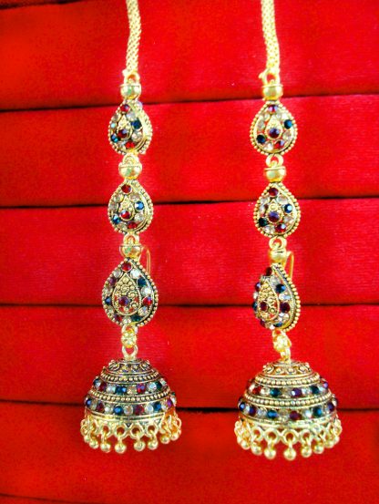 JM43 Daphne Indian Bollywood Variation Earrings Jhumka Party Wedding Events For Women