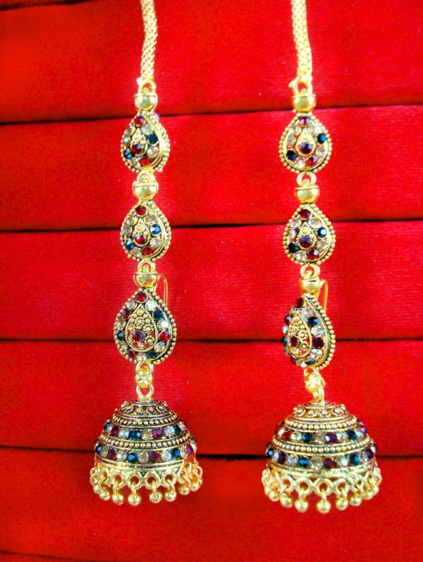 JM43 Daphne Indian Bollywood Variation Earrings Jhumka Party Wedding Events For Women
