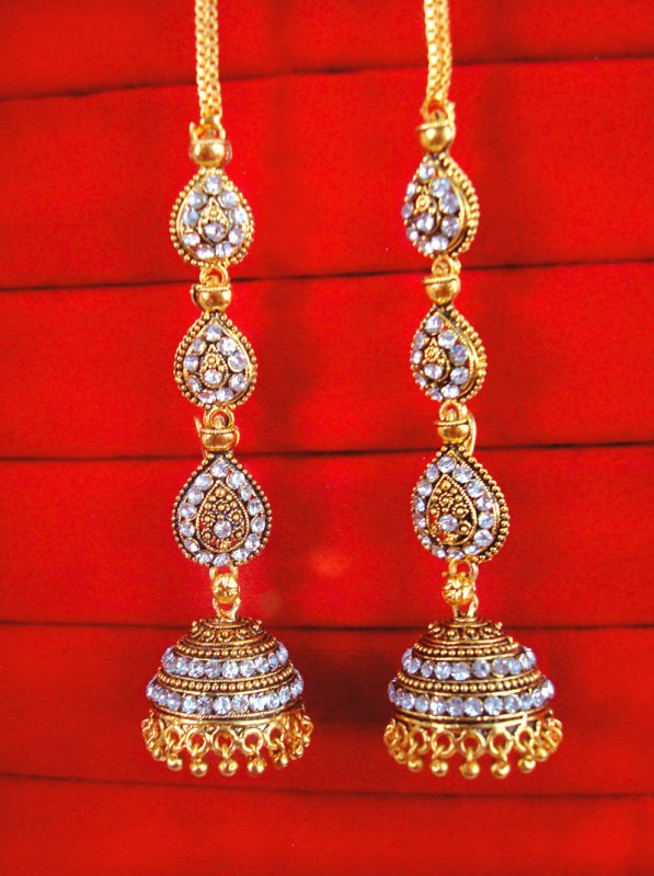 JM45 Daphne Indian Bollywood Variation Earrings Jhumka Party Wedding Events For Women