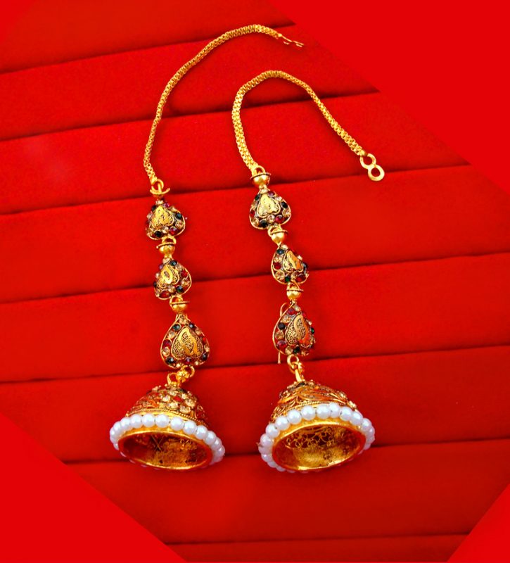 JM46 Daphne Indian Bollywood Variation Earrings Jhumka Party Wedding Events For Women
