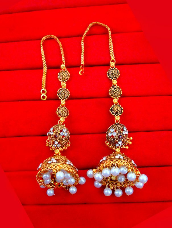 JM47 Daphne Indian Bollywood Variation Earrings Jhumka Party Wedding Events For Women single view