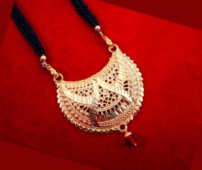 ME86 Daphne Golden Curvy Beauty Mangalsutra For women Wedding Special Front look