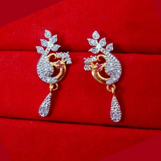 S98 Daphne Dazzling Zircon Peacock Earrings For Women Wedding Special