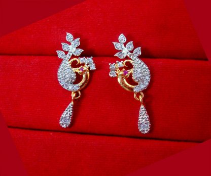 S98 Daphne Dazzling Zircon Peacock Earrings For Women Wedding Special