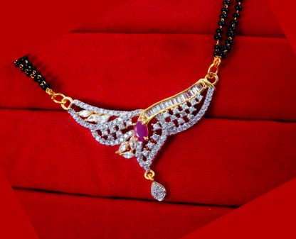 S99 Daphne Indian Fashion Ruby Zircon Mangalsutra Set for Women-1