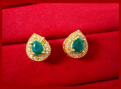 ZR49 Daphne Emerald Meenakari Kundan Earring For Wedding Events