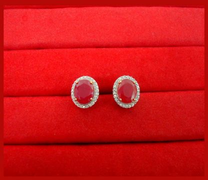 ZR50 Daphne Stylish Zircon Ruby Earrings Wedding Special